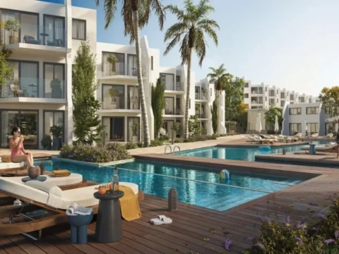 شاليه للبيع صف اول لاجون في هاسيندا وايت