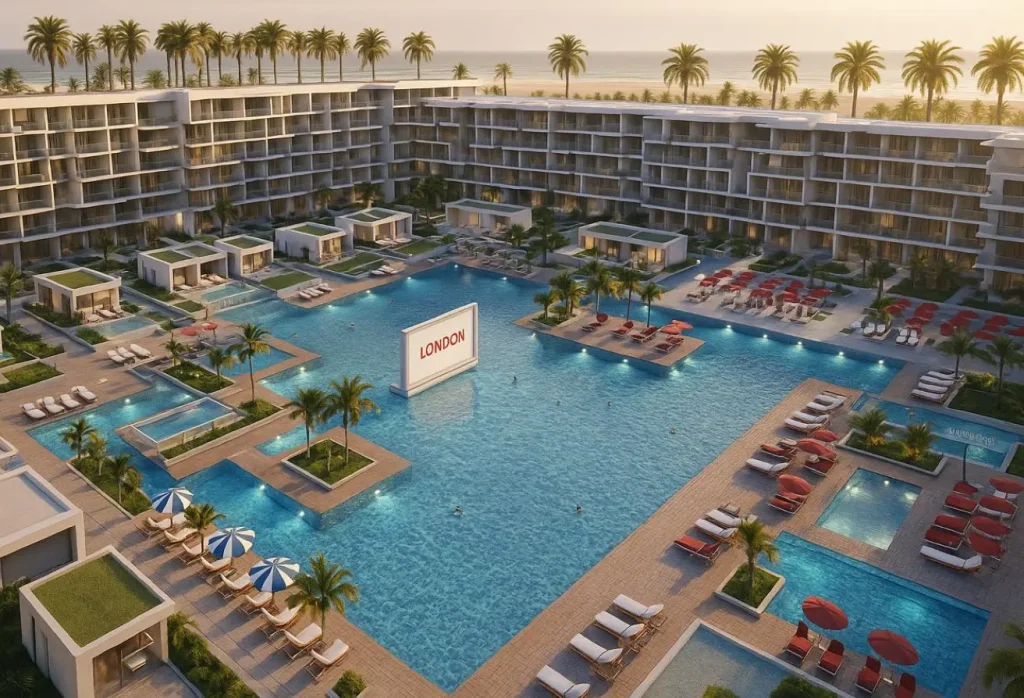 شاليه 45 متر للبيع في مشروع لندن لشركه جي دي