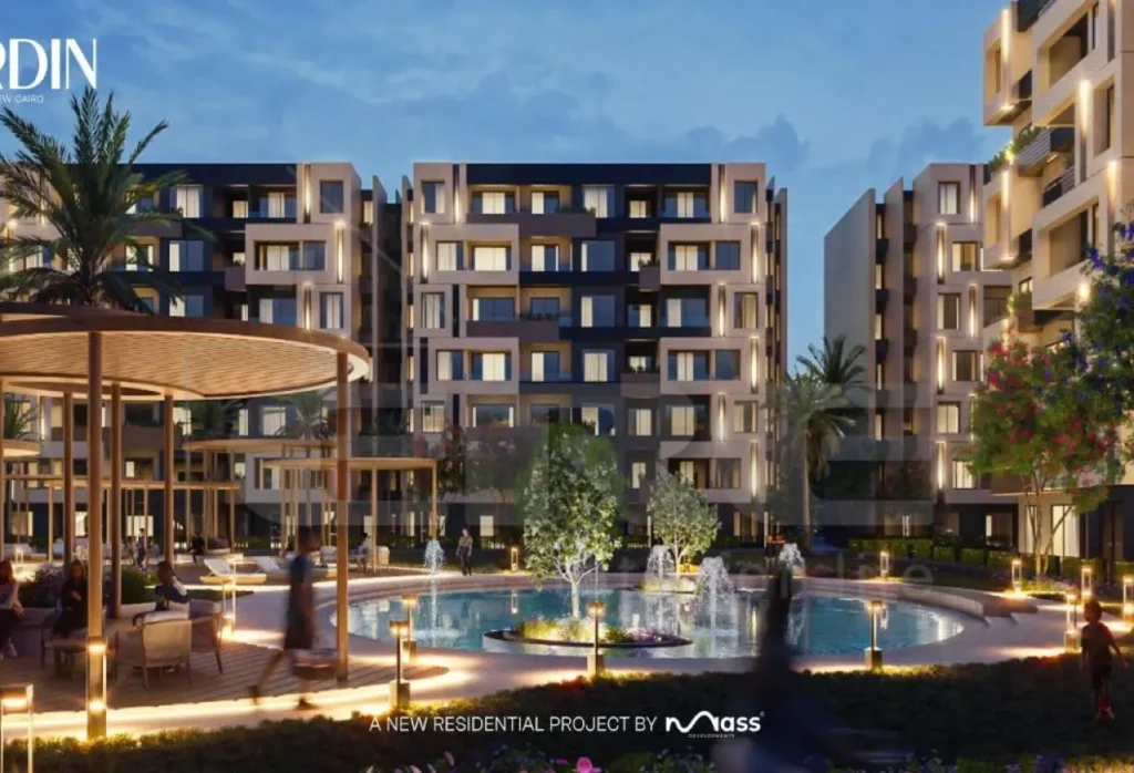 شقه158 متر للبيع في كمبوند ياردن التجمع