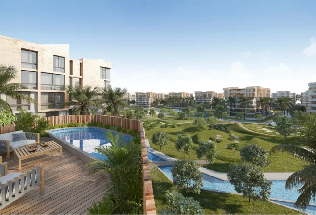 شقه 3 غرف بحري في مدينة المستقبل بلوم فيلدز