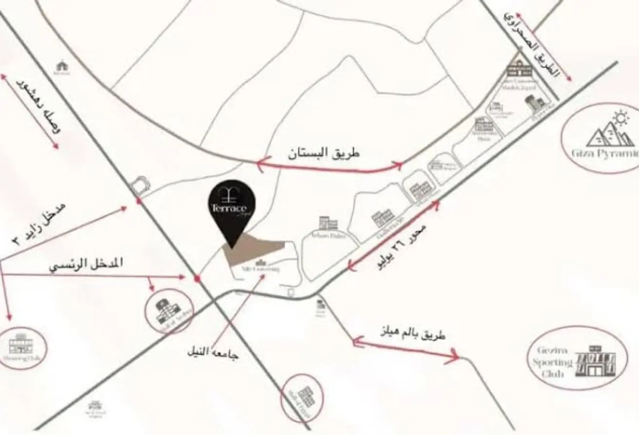 عياده75متر للبيع في تيراس الشيخ زايد