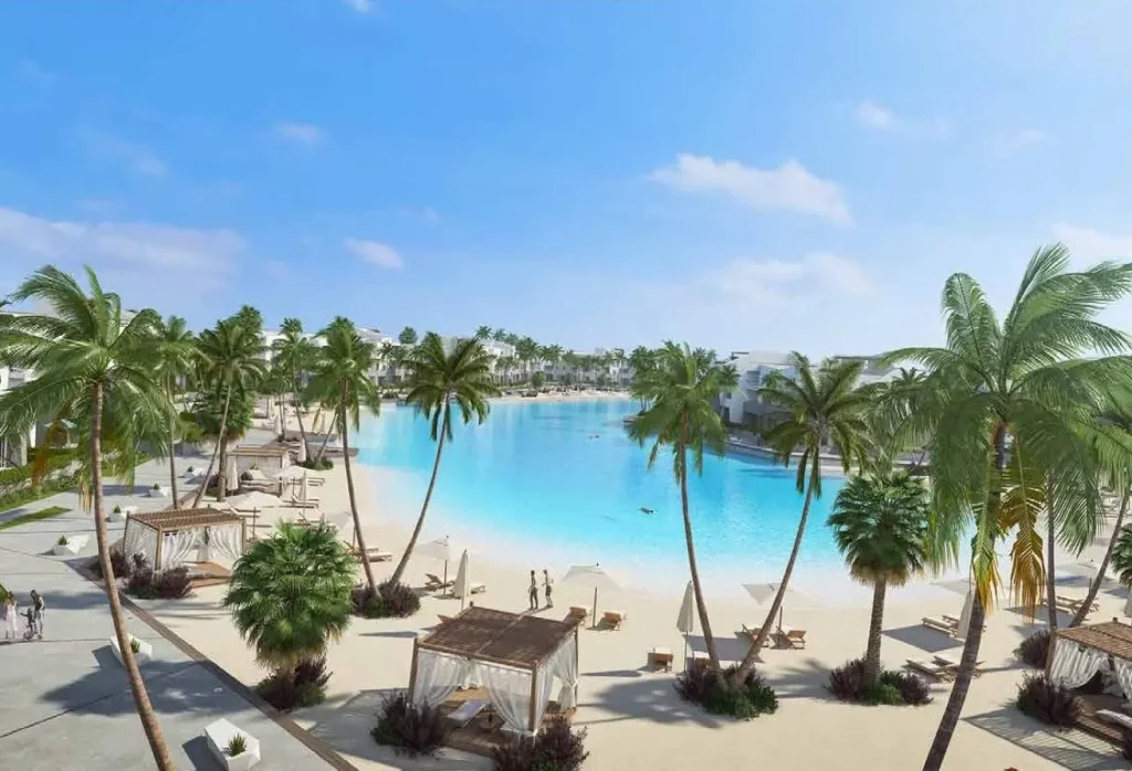 شاليه ارضي110متر للبيع في سوان ليك الجونه